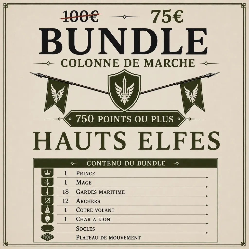 BUNDLE 750 POINTS HAUTS ELFES (28mm)