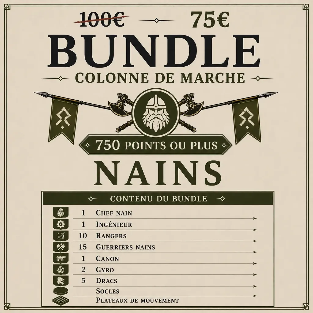 BUNDLE 750 POINTS NAINS (28mm)