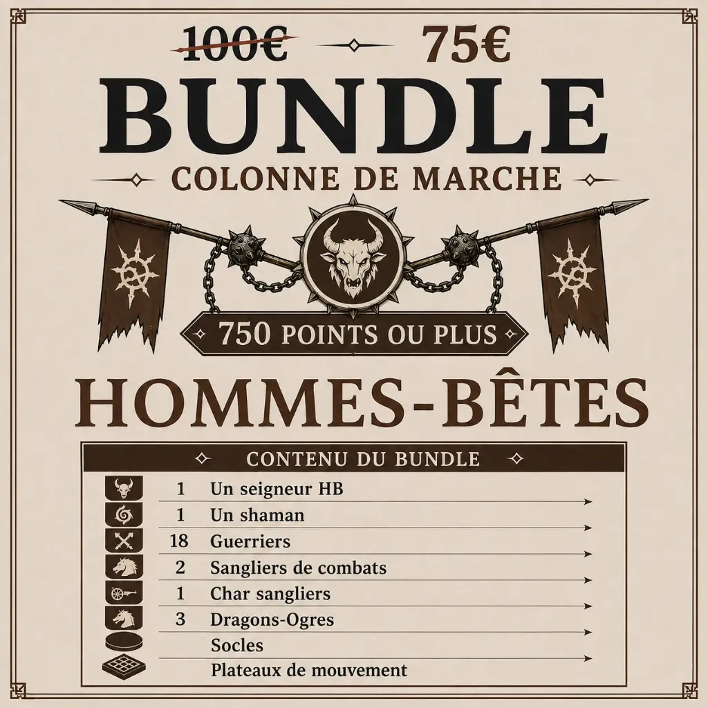 BUNDLE 750 POINTS HOMMES-BETES (28mm)