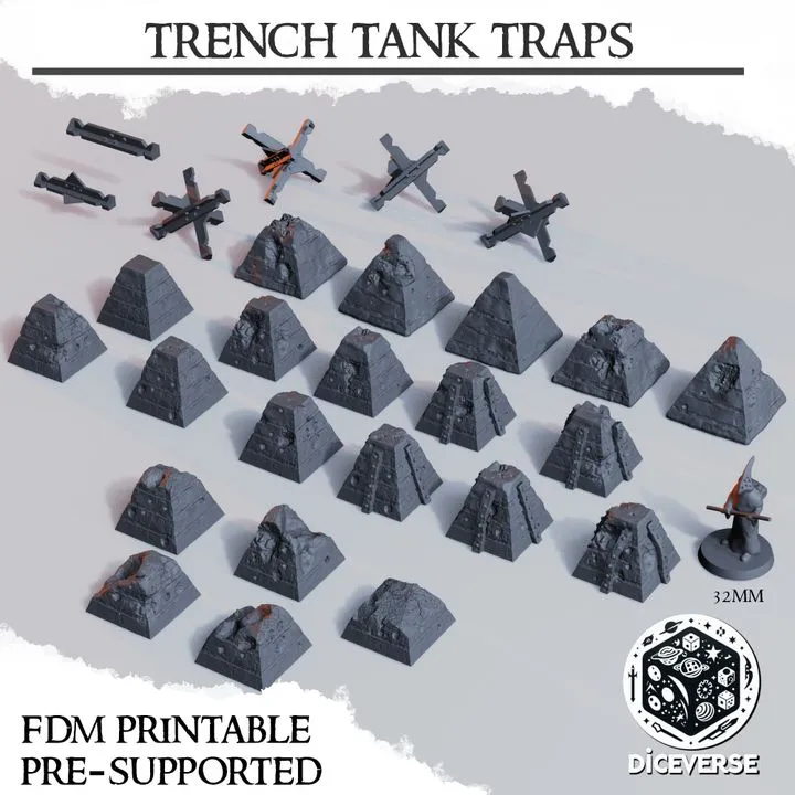 Diceverse - Décors - Set de pièges à tank (32 éléments)