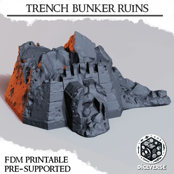 Diceverse - Décors - Ruines de bunker (28mm)