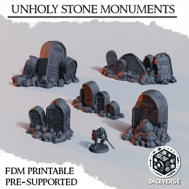 Diceverse - Décors - Monuments en pierre (Set A) (28mm)