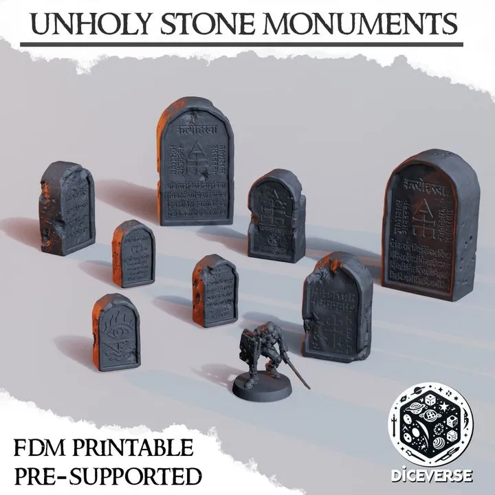 Diceverse - Décors - Monuments en pierre (Set B) (28mm)