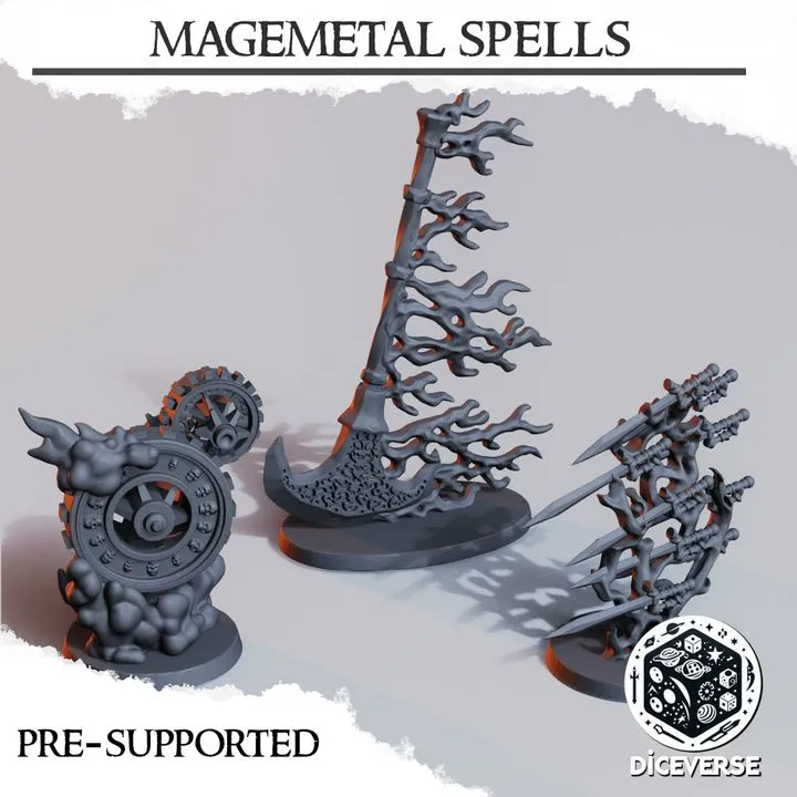 Diceverse - Décors - Set de sorts Magemetal (28mm)