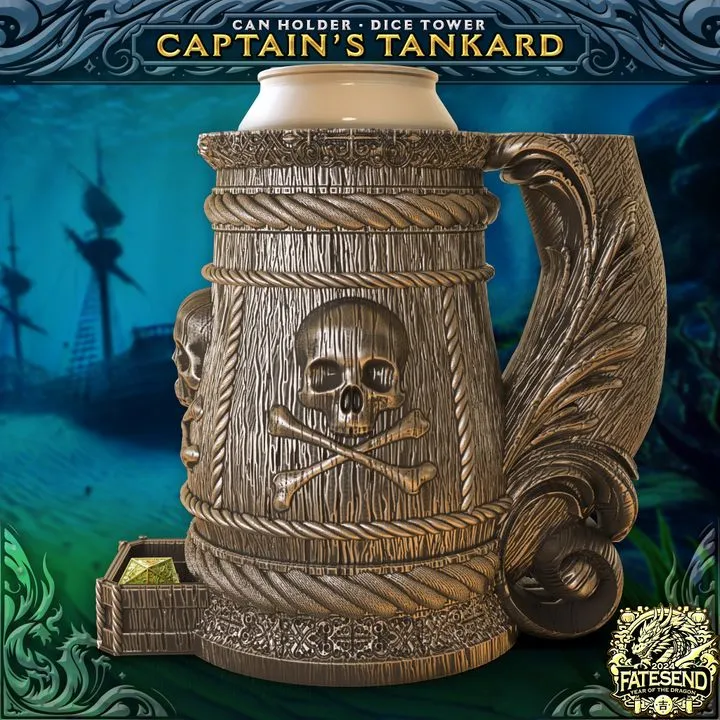 Fates end - Tour à dés - Porte canette et tour à dès pirate