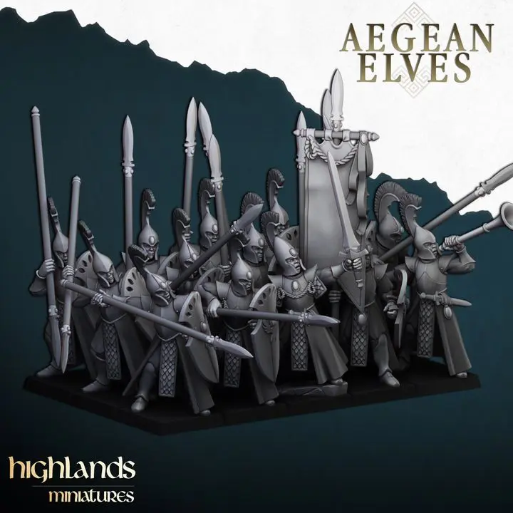 Highlands Miniatures - Hauts elfes lanciers