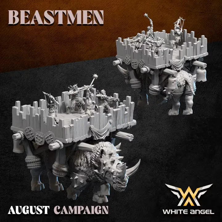 White angel - Hommes-bêtes - Rhino de siège en armure