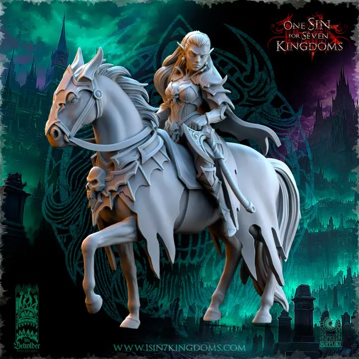 The Beholder miniatures- Vampires - Serella maitresse des chauves souris montée (Socle carré, 28mm, Par 10)