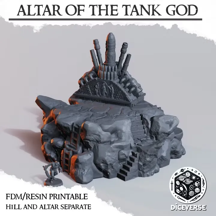 Diceverse - Décors - Autel du dieu tank (28mm)