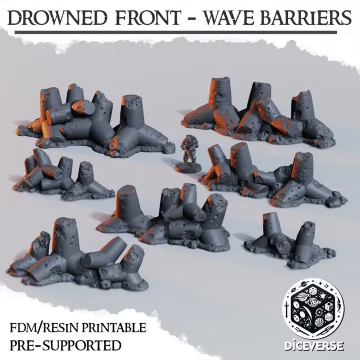 Diceverse - Décors - Barricades marines (lot) (28mm)