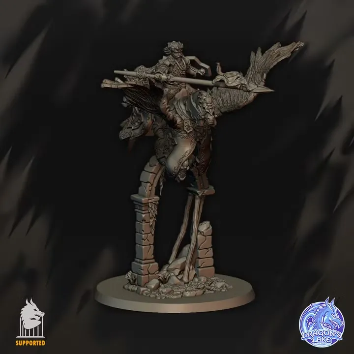 Dragon's Lake - Bretons - Seigneur sur Pegase (28mm, Socle carré)