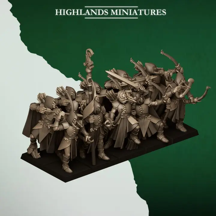 Highlands Miniatures - Elfes des bois - Archers