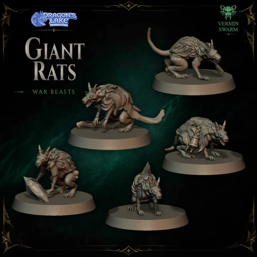 Dragon's Lake - Hommes rats - rats géants (X5)