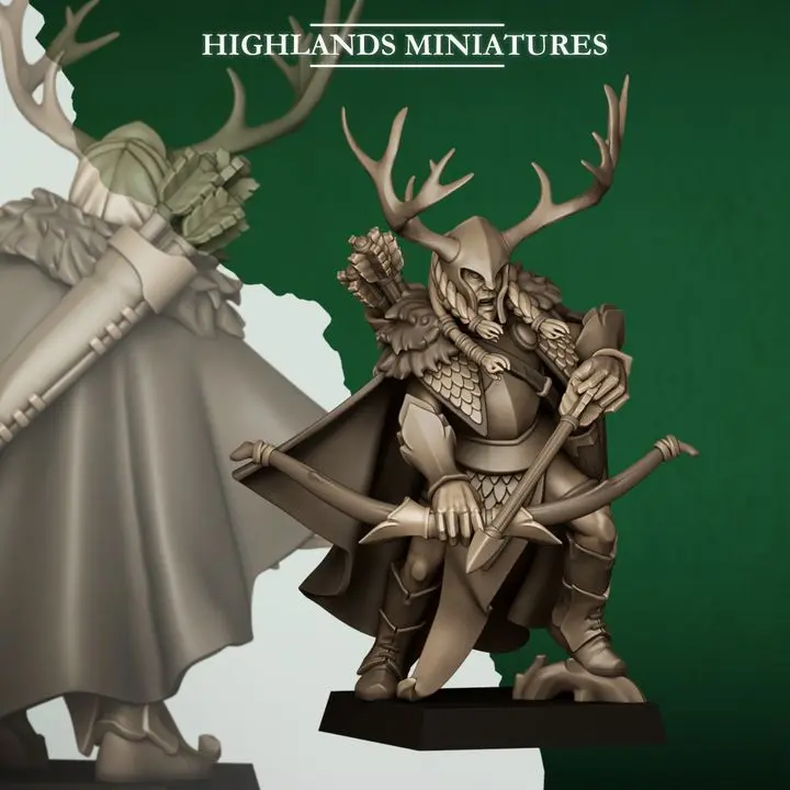 Highlands Miniatures - Elfes des bois - Seigneur à l'arc