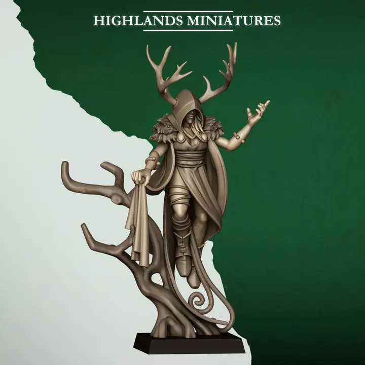 Highlands Miniatures - Elfes des bois - Druide