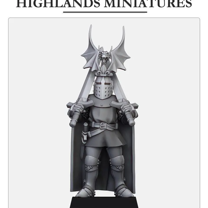 Highlands Miniatures - Bretons - Sir Jaume à pied - double lames