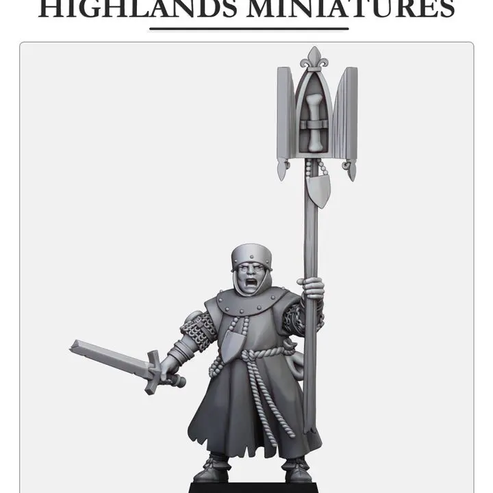Highlands Miniatures - Bretons - Clerc avec relic