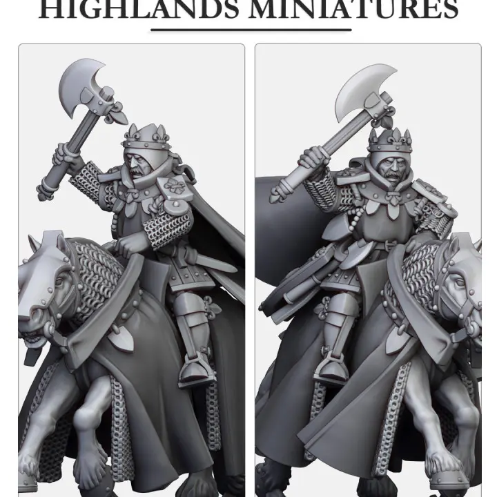Highlands Miniatures - Bretons - Duc sur destrier