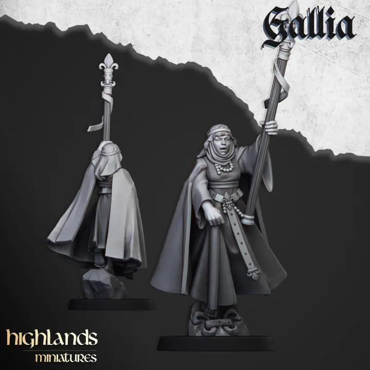 Highlands Miniatures - Bretons - Damoiselle à pied (28mm, Socle carré)