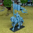 Highlands Miniatures - Bretons - Baron porteur de grande bannière monté sur destrier