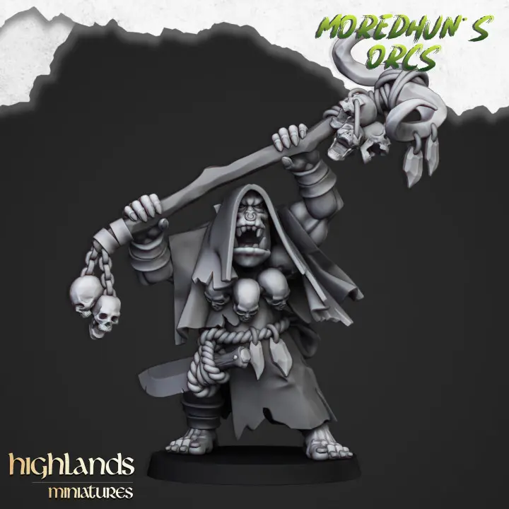 Highlands Miniatures - Shaman orc 2 