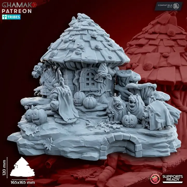 Ghamak - Fantasy - Orc et Gobelins - Goblin minidiorama 