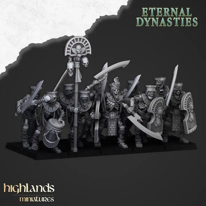 Highlands Miniatures - Garde antique avec armes de poing