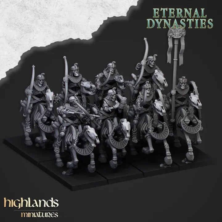 Highlands Miniatures - Cavalerie squelette antique avec arcs