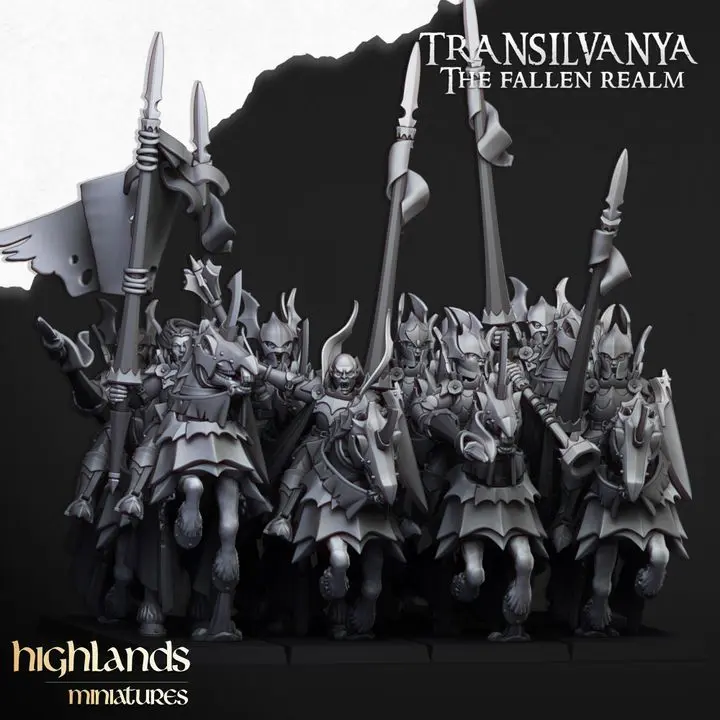 Highlands Miniatures - Chevaliers Vampires montés