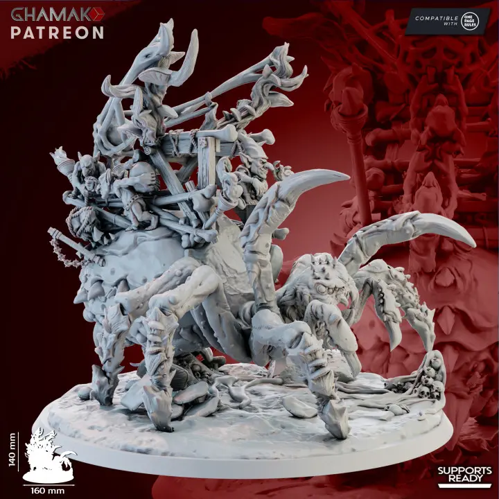 Ghamak - Fantasy - Orc et Gobelins - Araignée géante catapulte