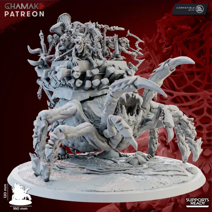 Ghamak - Fantasy - Orc et Gobelins - Araignée géante montée