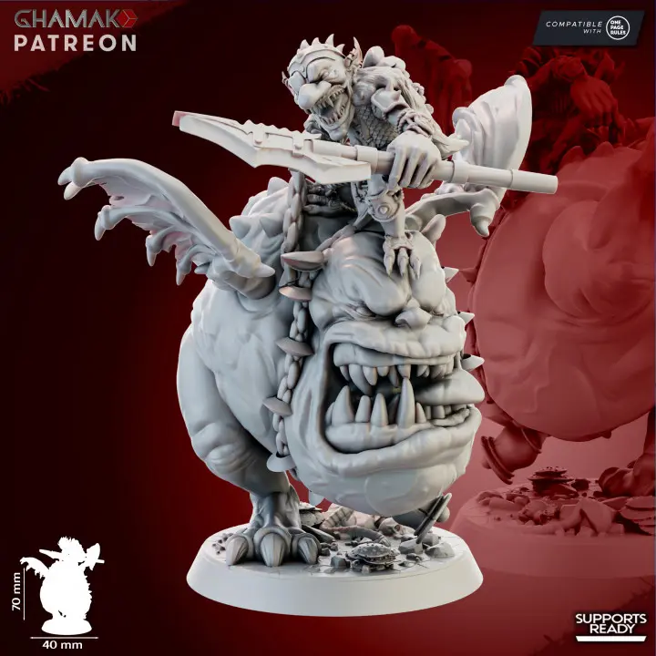 Ghamak - Fantasy - Orc et Gobelins - Boss gobelin sur Gross'machoire