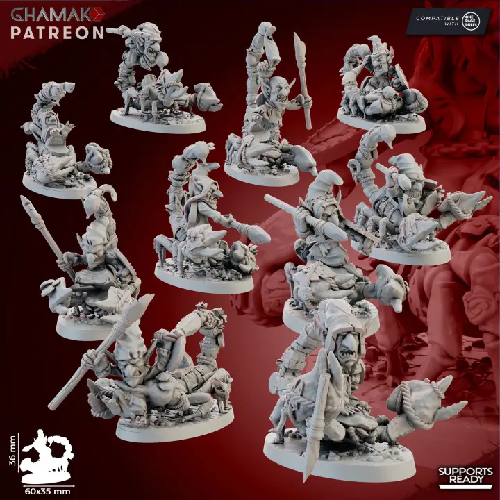 Ghamak - Fantasy - Orc et Gobelins - Gobelins sur scorpions