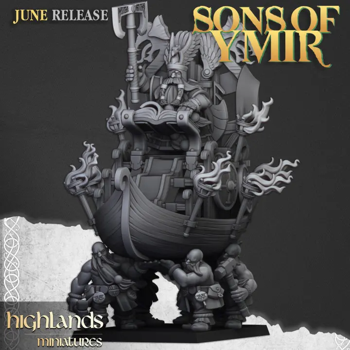 Highlands Miniatures - Roi nain sur trône 