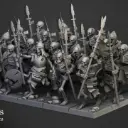 Highlands Miniatures - Guerriers squelettes avec lance et bouclier