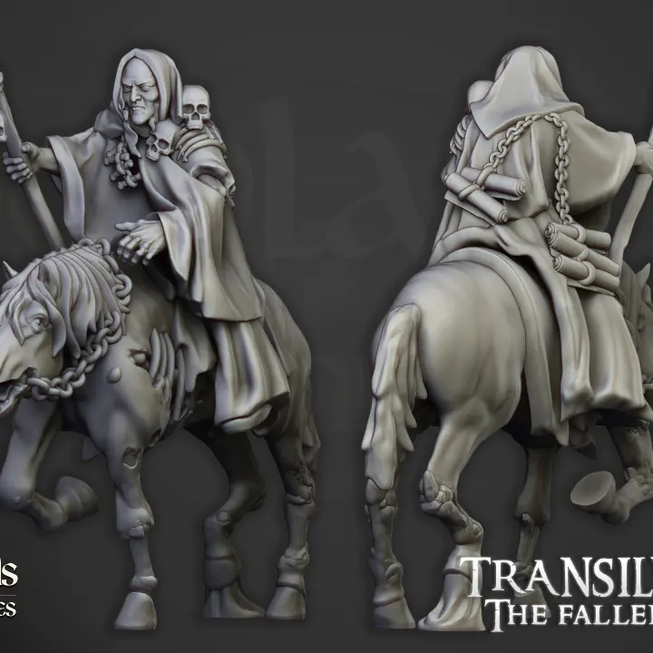 Highlands Miniatures - Nécromancien à cheval