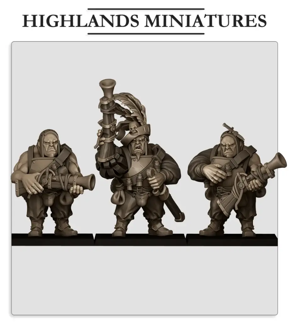 Highlands Miniatures - Ogres avec tromblon