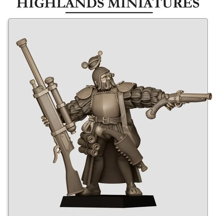 Highlands Miniatures - L'ingénieur I (Socle carré, 28mm)