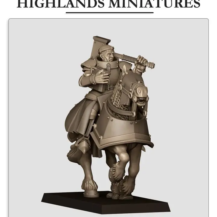 Highlands Miniatures - Prêtre de bataille monté