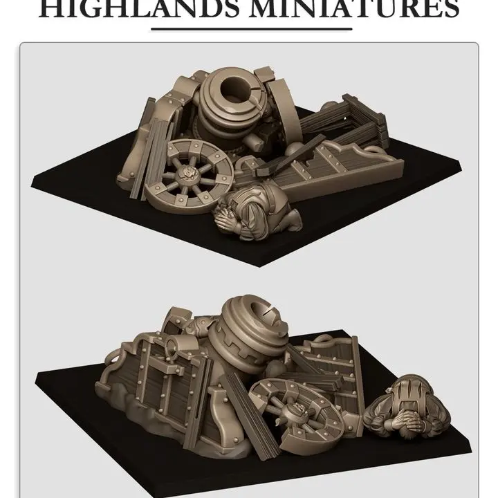 Highlands Miniatures - Barricades d'artilleries et mortier explosé