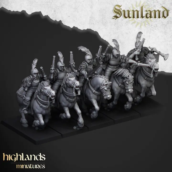 Highlands Miniatures - Cavaliers armés de pistolets