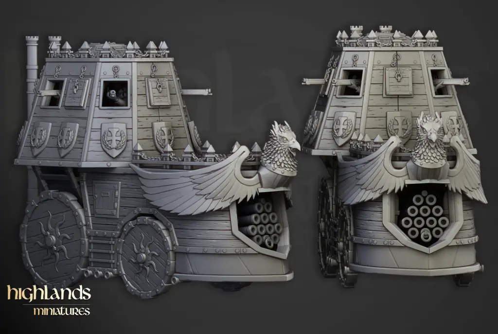 Highlands Miniatures - L'Opinicus de fer avec canons