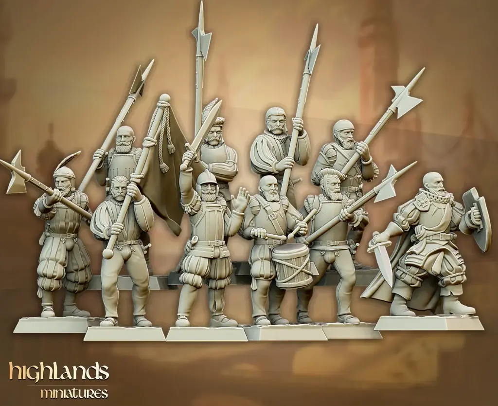 Highlands Miniatures - Troupes impériales avec hallebardes