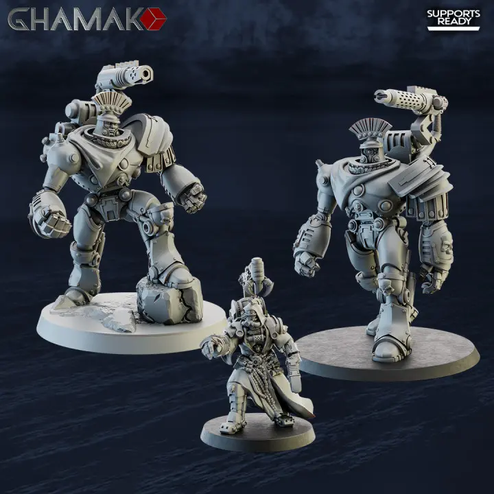 Ghamak - Martian Cult Iron Golems (2 golems + 1 personnage)