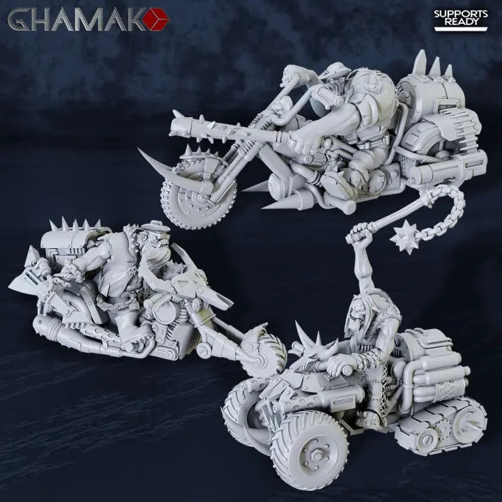 Ghamak - Wild West Orks chopper hotboyz Squad (X3)