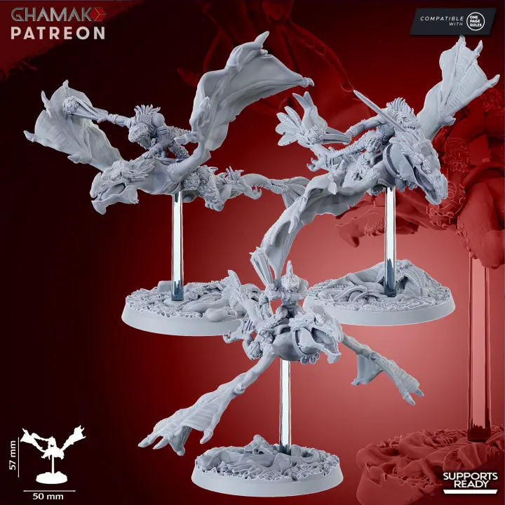 Ghamak - Lizardmen - Pterodactyl bombers (X3)