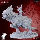 Ghamak - Lizardmen - Gek'o Warlock on Spinosaurus 