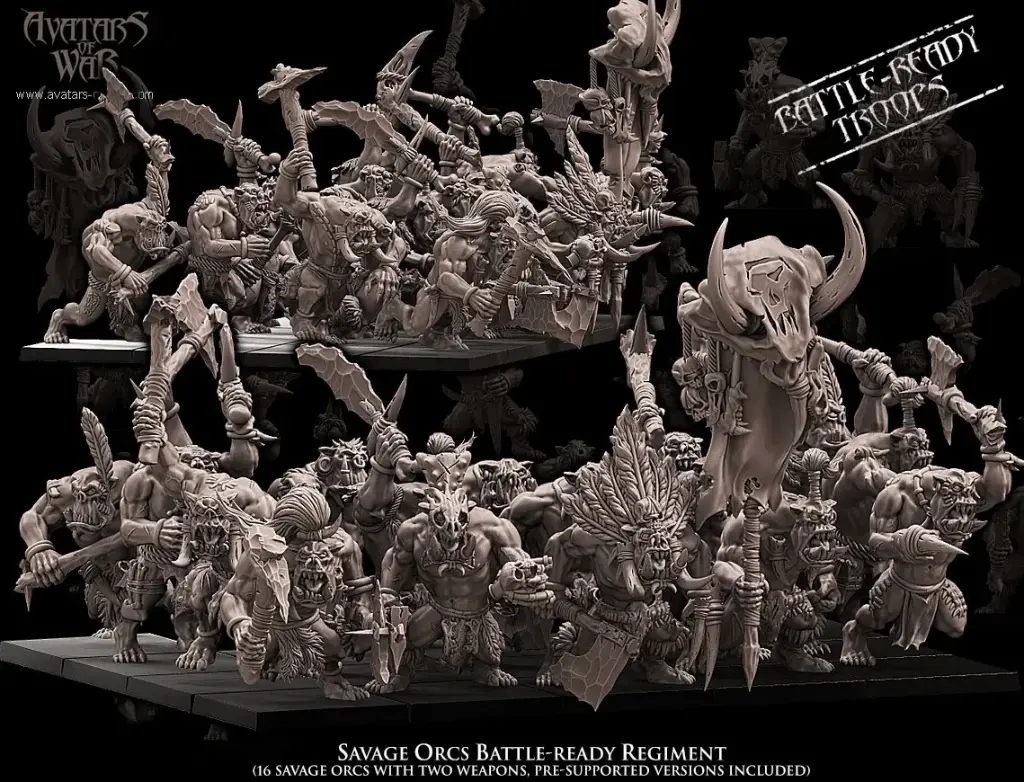 Avatars of War - Régiment d'Orcs Sauvages (battle-ready)