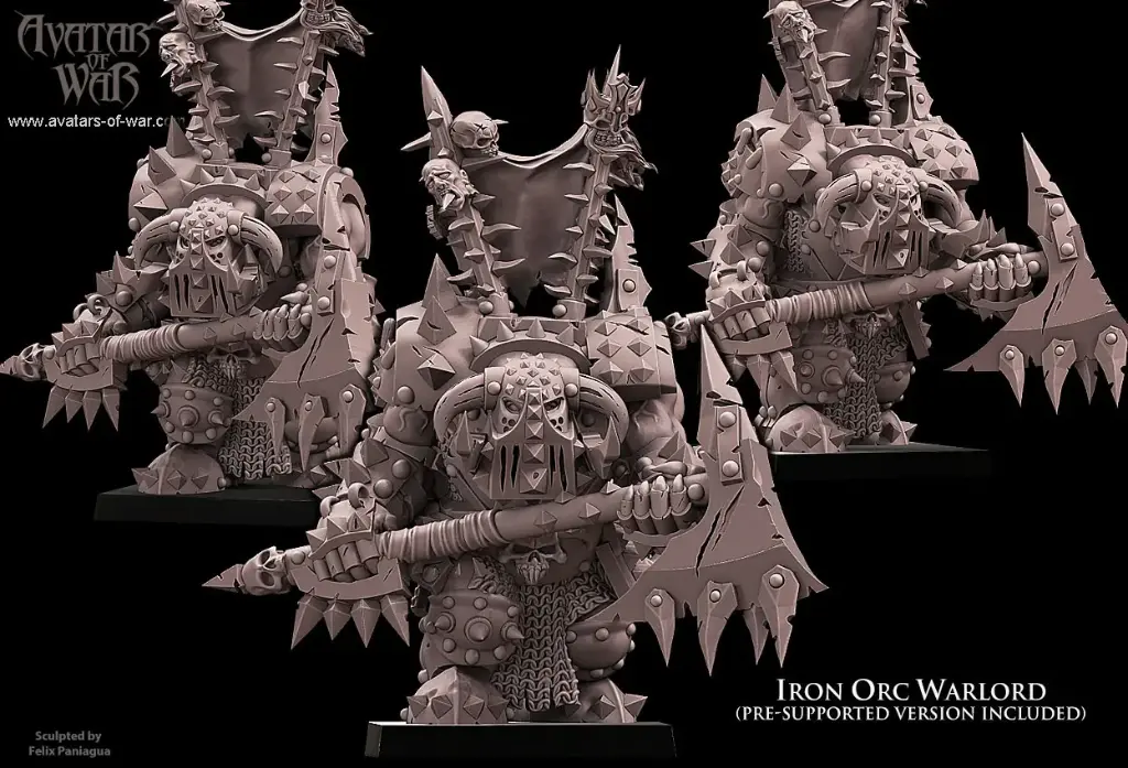 Avatars of War - Seigneur de guerre orc noir (battle-ready)