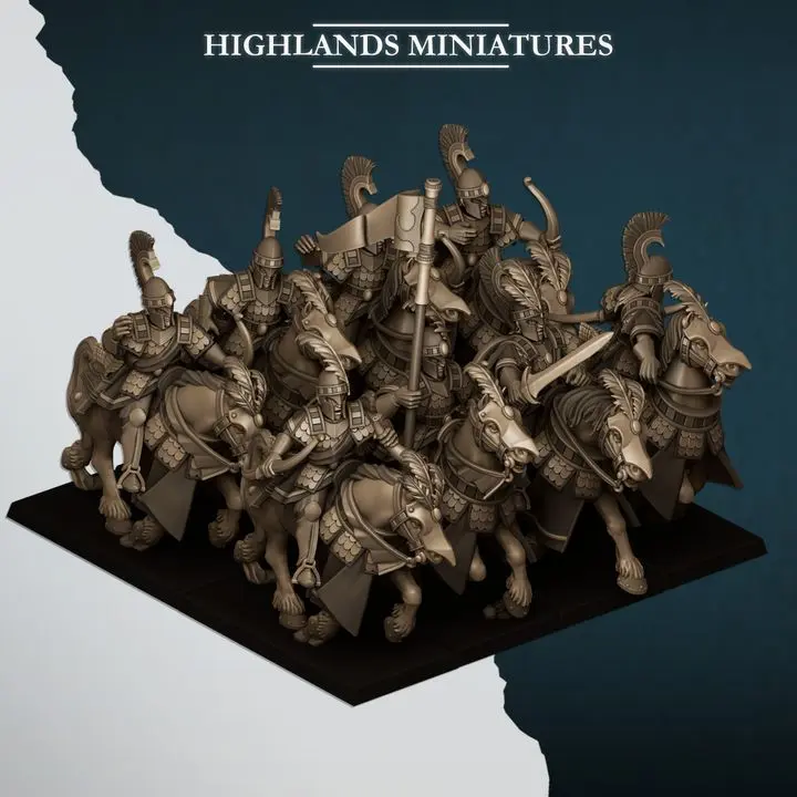 Highlands Miniatures - Hauts elfes côtiers montés avec arc